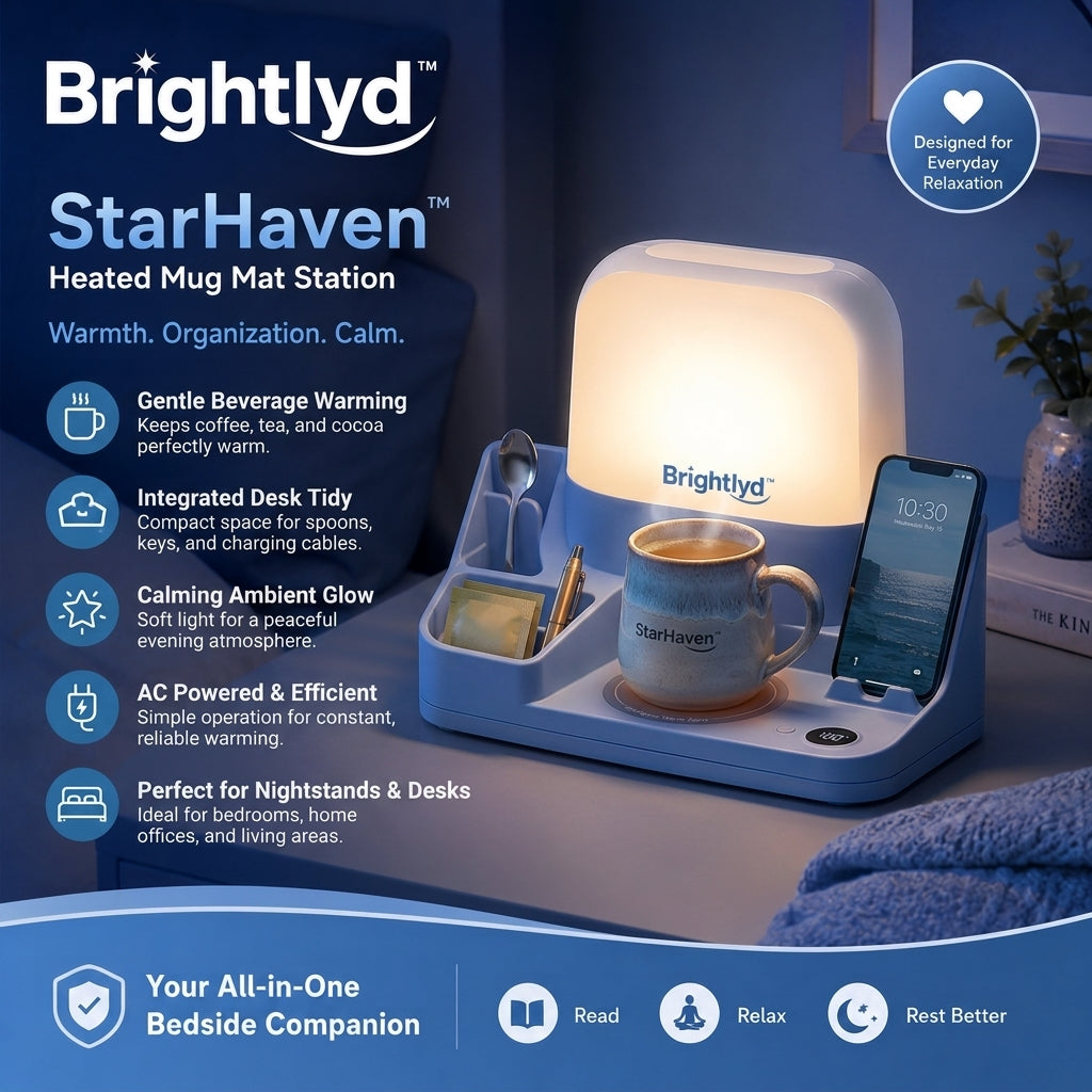 Brightlyd™ StarHaven Heated Mug Mat Station